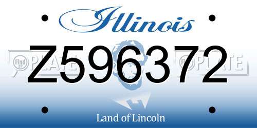 Z596372 Illinois License Plate