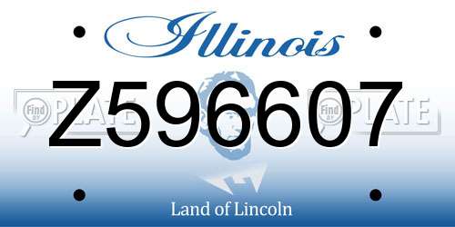Z596607 Illinois License Plate