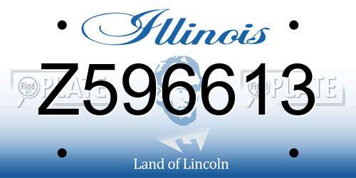 Z596613 Illinois License Plate