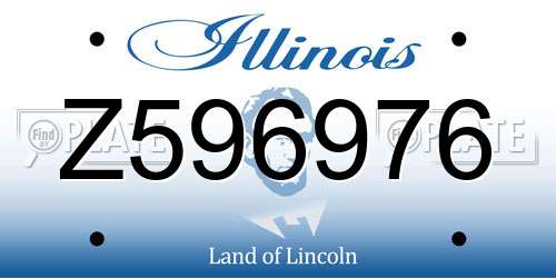 Z596976 Illinois License Plate