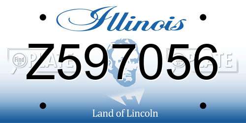 Z597056 Illinois License Plate