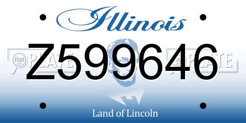 Z599646 Illinois License Plate