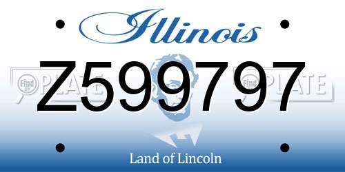 Z599797 Illinois License Plate