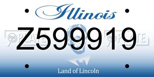Z599919 Illinois License Plate