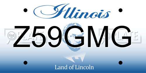 Z59GMG Illinois License Plate