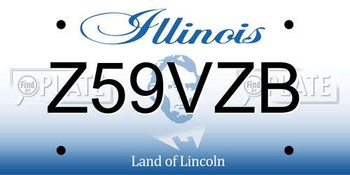 Z59VZB Illinois License Plate