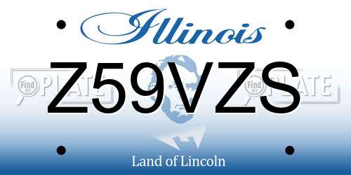 Z59VZS Illinois License Plate