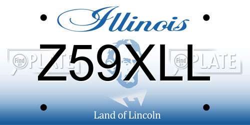 Z59XLL Illinois License Plate