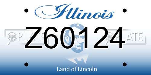 Z60124 Illinois License Plate