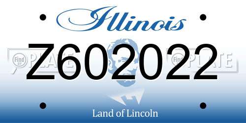 Z602022 Illinois License Plate