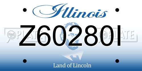 Z60280I Illinois License Plate