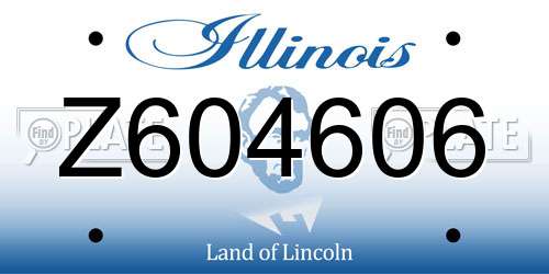 Z604606 Illinois License Plate