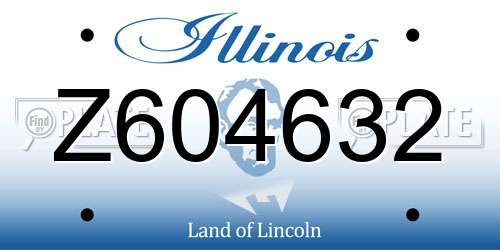 Z604632 Illinois License Plate