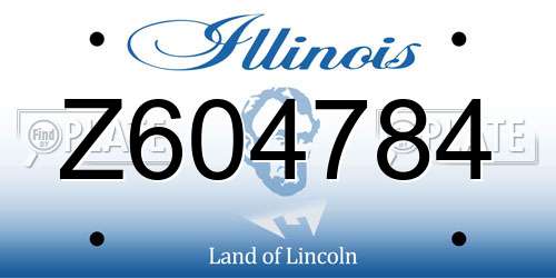 Z604784 Illinois License Plate