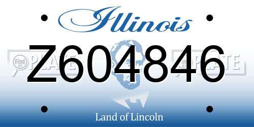 Z604846 Illinois License Plate