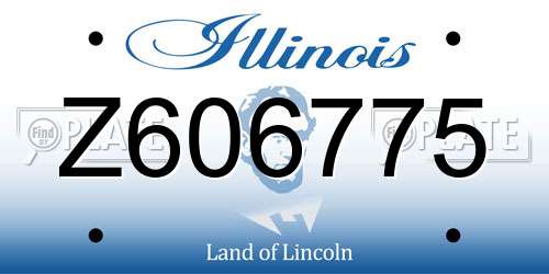 Z606775 Illinois License Plate