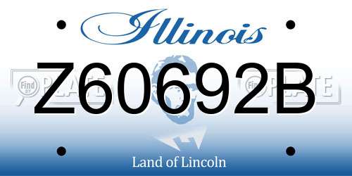 Z60692B Illinois License Plate