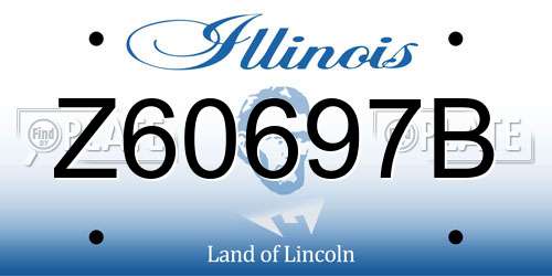 Z60697B Illinois License Plate