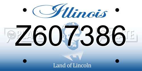 Z607386 Illinois License Plate