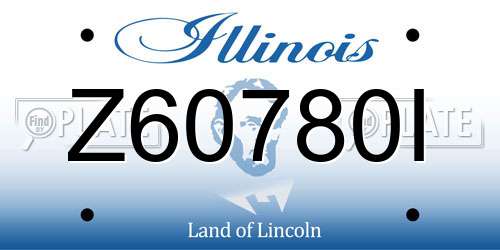 Z60780I Illinois License Plate