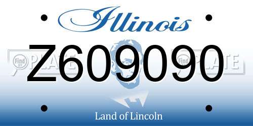 Z609090 Illinois License Plate