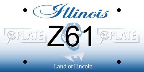 Z61 Illinois License Plate