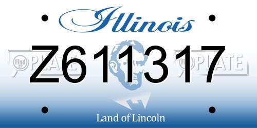 Z611317 Illinois License Plate