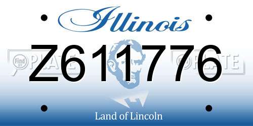 Z611776 Illinois License Plate