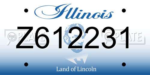 Z612231 Illinois License Plate