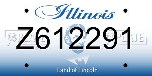 Z612291 Illinois License Plate