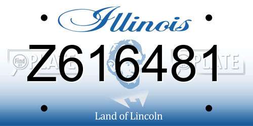Z616481 Illinois License Plate
