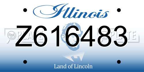 Z616483 Illinois License Plate