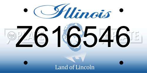 Z616546 Illinois License Plate
