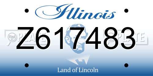 Z617483 Illinois License Plate