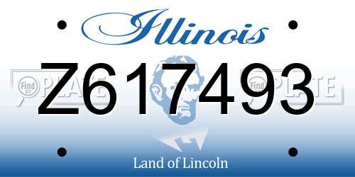 Z617493 Illinois License Plate