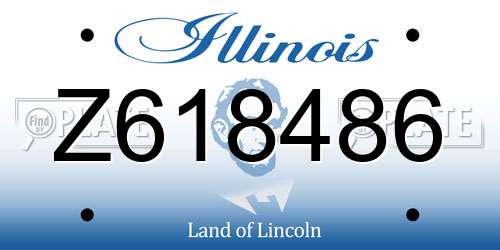 Z618486 Illinois License Plate