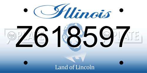 Z618597 Illinois License Plate