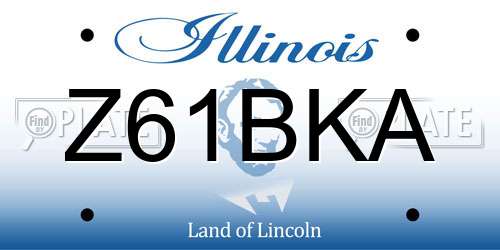 Z61BKA Illinois License Plate