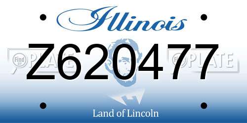Z620477 Illinois License Plate