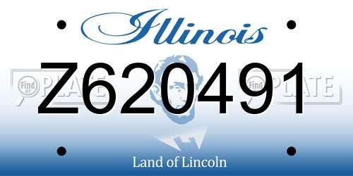 Z620491 Illinois License Plate