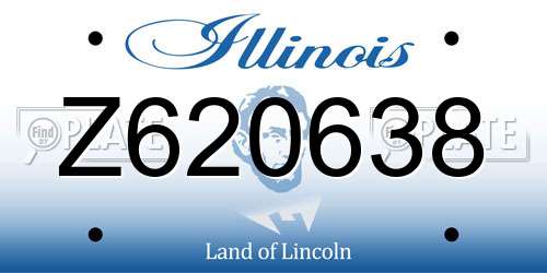 Z620638 Illinois License Plate