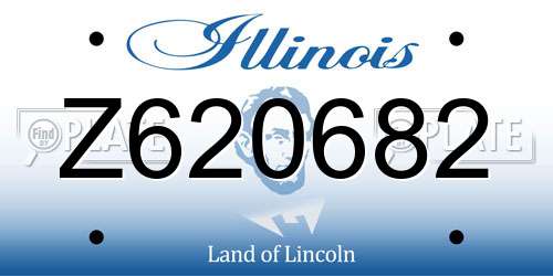 Z620682 Illinois License Plate