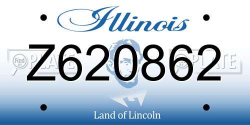 Z620862 Illinois License Plate