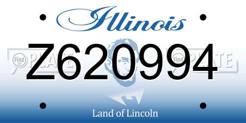 Z620994 Illinois License Plate