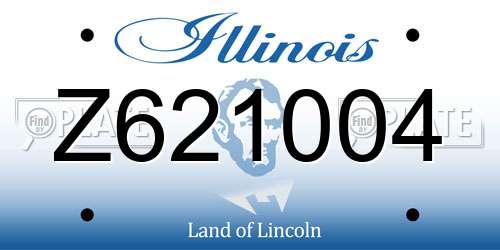 Z621004 Illinois License Plate