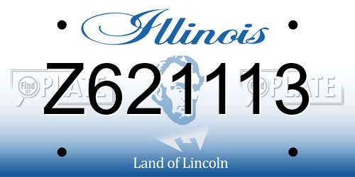 Z621113 Illinois License Plate