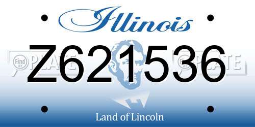 Z621536 Illinois License Plate