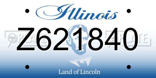 Z621840 Illinois License Plate