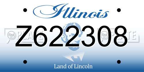 Z622308 Illinois License Plate