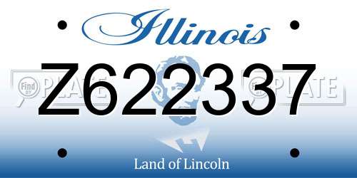 Z622337 Illinois License Plate